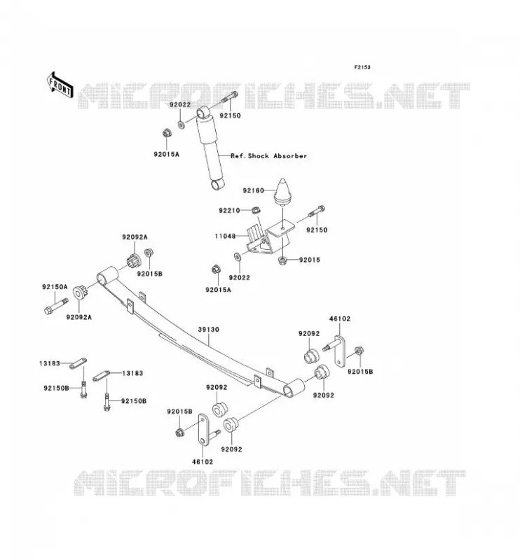 SUSPENSION ARRI&Egrave;RE Kawasaki SSV 620 no_year MULE 3020  KAF620-F3