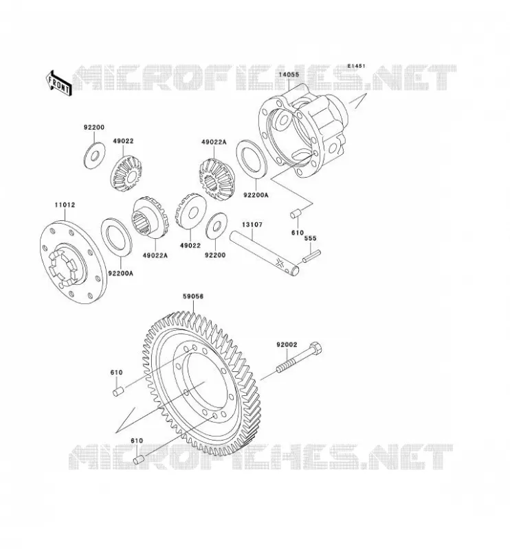 DIFFERENTIEL Kawasaki SSV 620 2001 MULE 3000  KAF620-G1