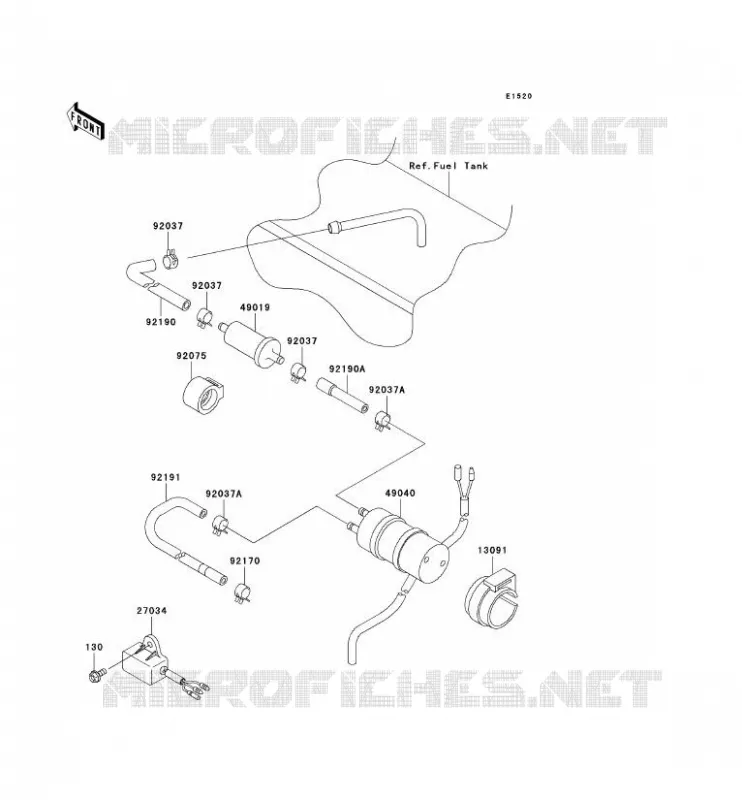 POMPE A ESSENCE Kawasaki SSV 620 2001 MULE 3000  KAF620-G1