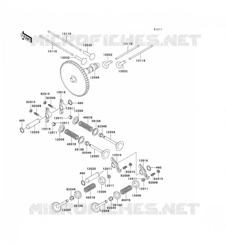 SOUPAPE/ARBRE A CAME Kawasaki SSV 620 2001 MULE 3000  KAF620-G1