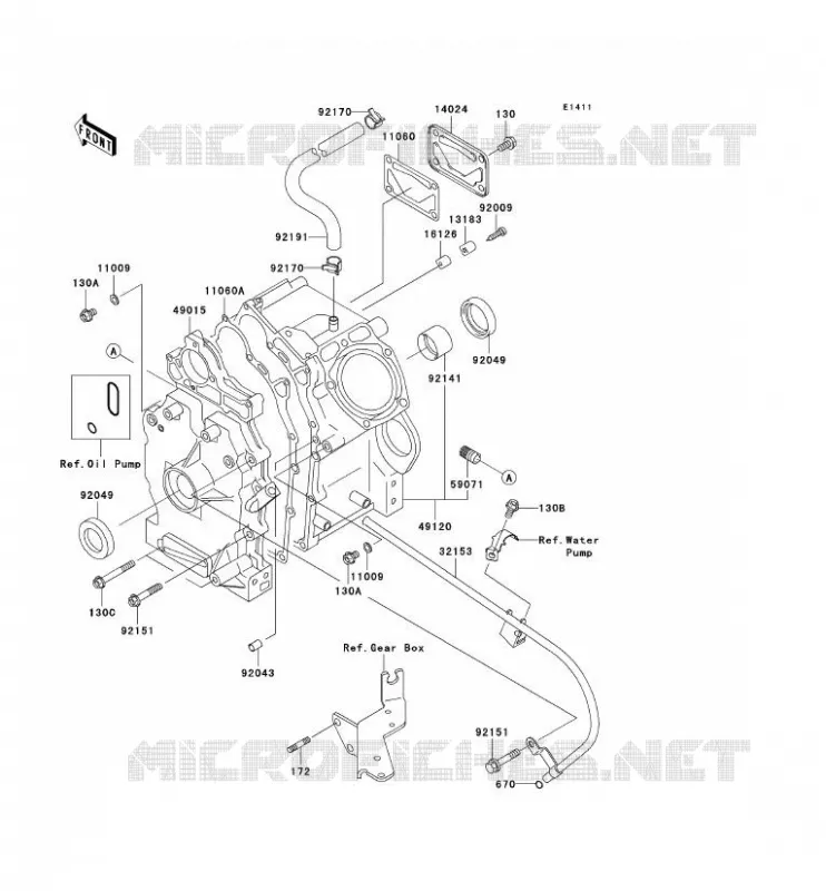 CARTER MOTEUR(S) Kawasaki SSV 620 2002 MULE 3000  KAF620-G2