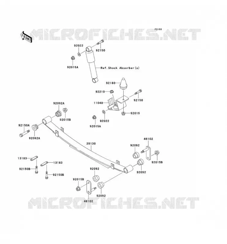SUSPENSION ARRI&Egrave;RE Kawasaki SSV 620 2002 MULE 3000  KAF620-G2