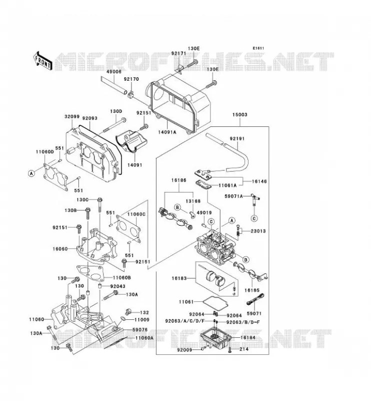 CARBURATEUR Kawasaki SSV 620 2003 MULE 3000  KAF620-G3