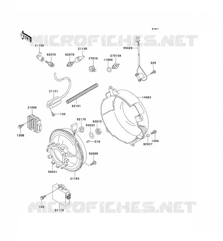 GENERATEUR/BOBINE Kawasaki SSV 620 2003 MULE 3000  KAF620-G3