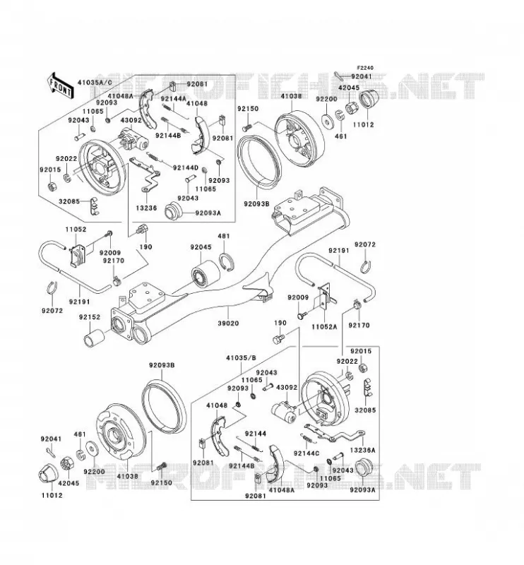 MOYEU ARRIERE Kawasaki SSV 620 2003 MULE 3000  KAF620-G3