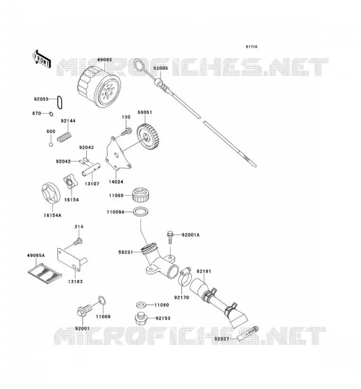 POMPE A HUILE Kawasaki SSV 620 2003 MULE 3000  KAF620-G3