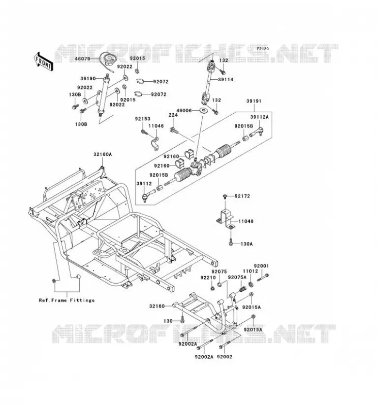 CH&Acirc;SSIS Kawasaki SSV 620 no_year MULE 3000  KAF620-G3
