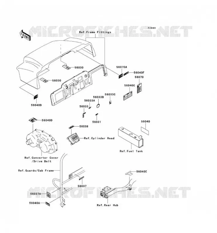 LABEL Kawasaki SSV 620 2004 MULE 3000  KAF620-G4