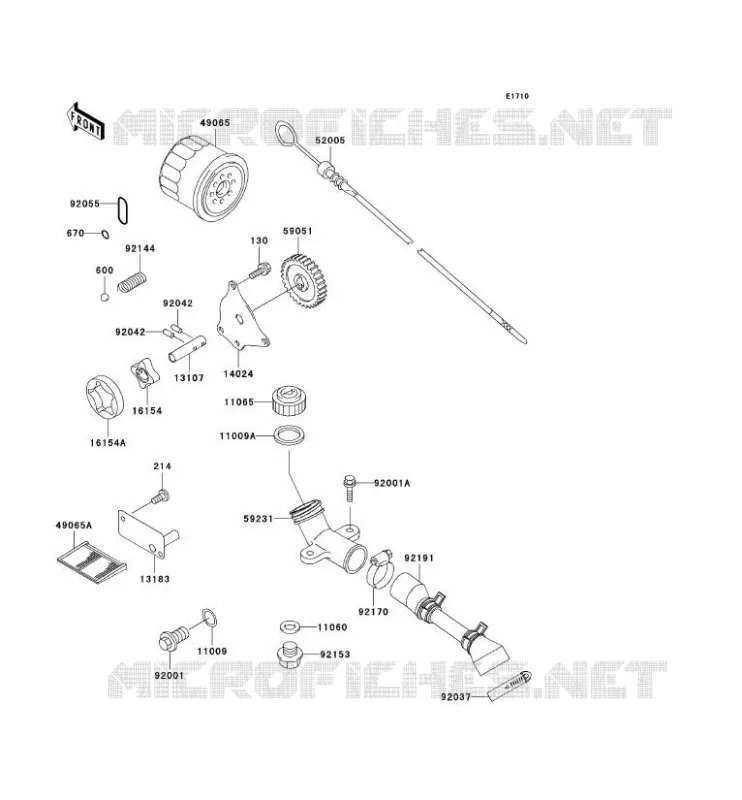 POMPE A HUILE Kawasaki SSV 620 2004 MULE 3000  KAF620-G4