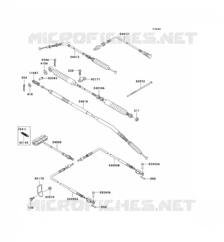 CABLES Kawasaki SSV 620 no_year MULE 3000  KAF620-G4