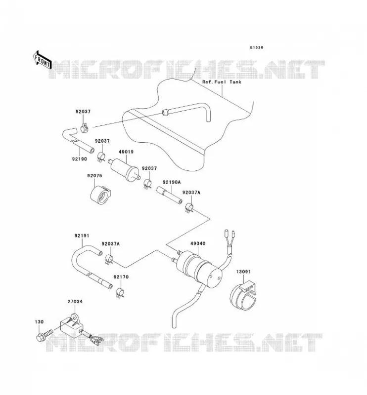 POMPE A ESSENCE Kawasaki SSV 620 no_year MULE 3000  KAF620-G5