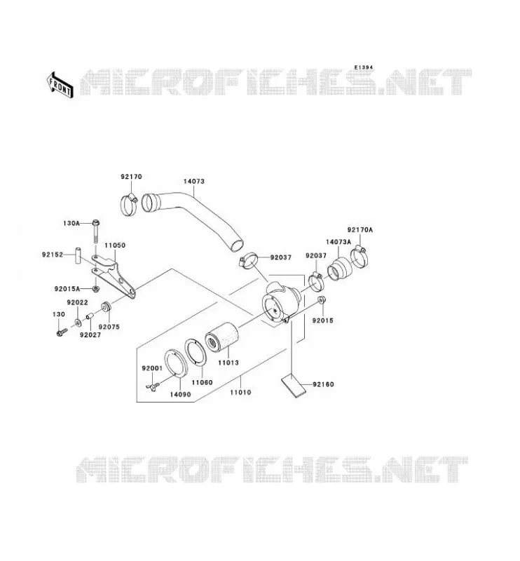FILTRE A AIR - CONVERTISSEUR Kawasaki SSV 620 2006 MULE 3000  KAF620G6F