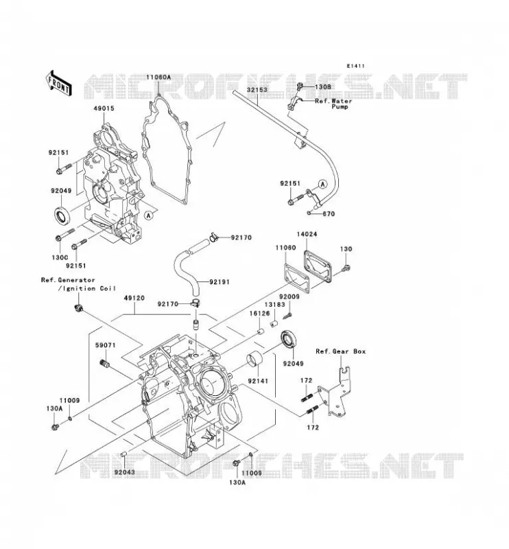 CARTER MOTEUR(S) Kawasaki SSV 620 2006 MULE 3000  KAF620G6F