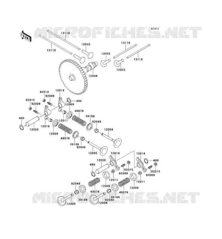 SOUPAPE/ARBRE A CAME Kawasaki SSV 620 2006 MULE 3000  KAF620G6F