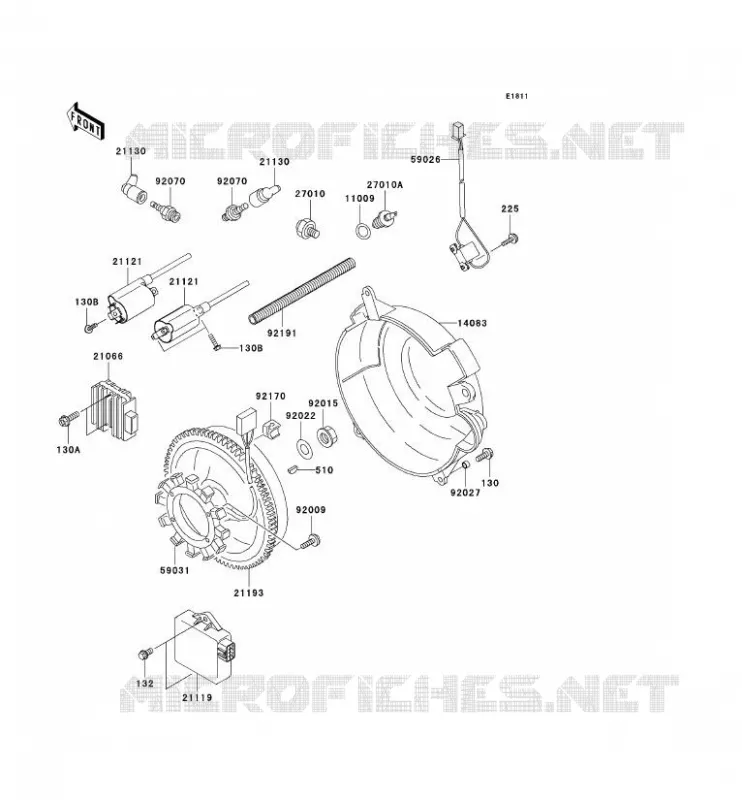 GENERATEUR/BOBINE Kawasaki SSV 620 2007 MULE 3000  KAF620G7F