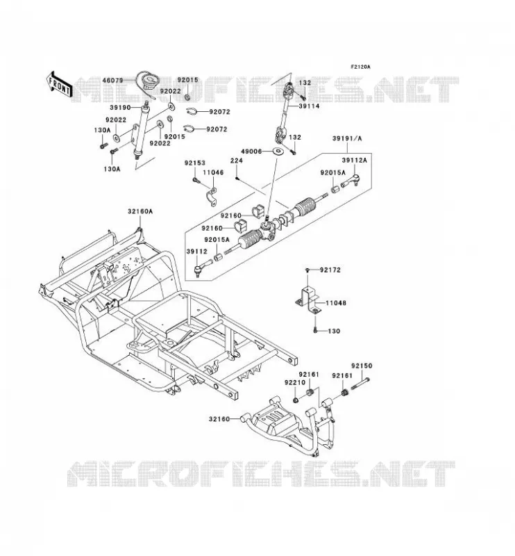 CH&Acirc;SSIS Kawasaki SSV 620 no_year MULE 3010 4X4  KAF620-H3