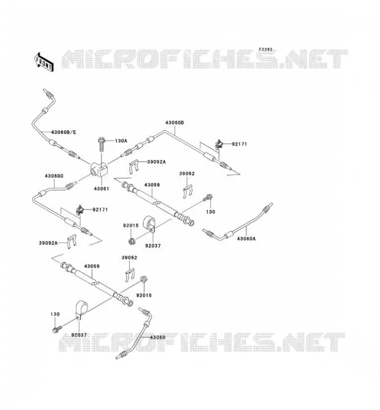 DURITE DE FREIN Kawasaki SSV 620 2007 MULE 3010 4X4  KAF620H7F