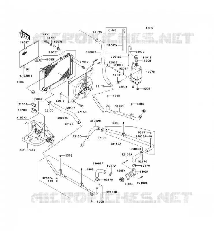 RADIATEUR Kawasaki SSV 620 2007 MULE 3010 4X4  KAF620H7F