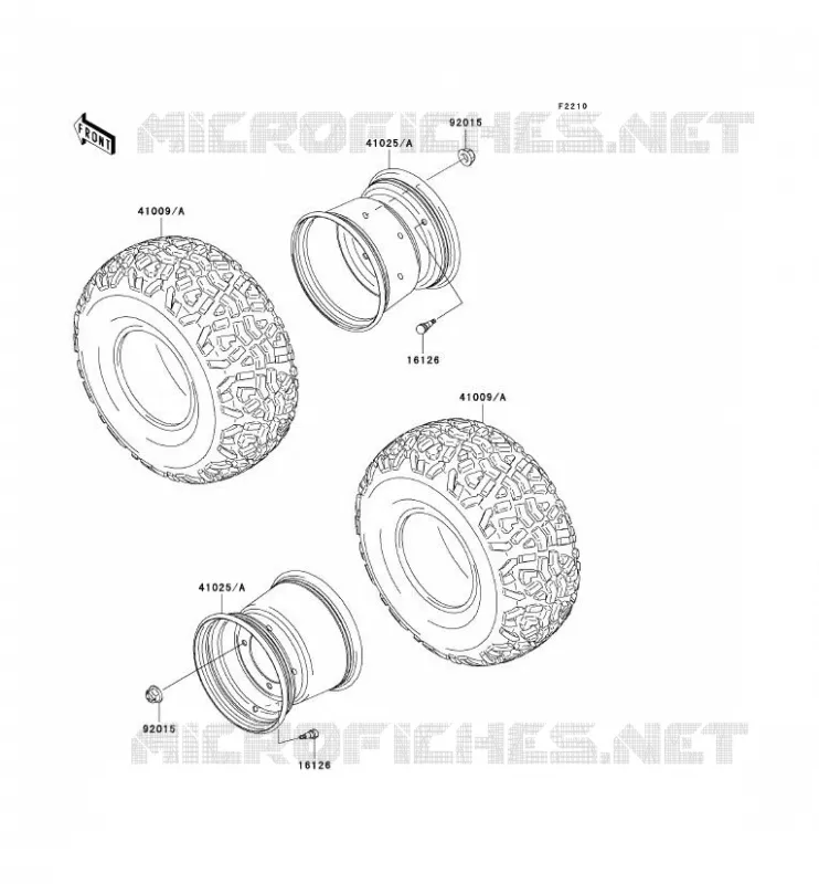 ROUE/PNEUS Kawasaki SSV 620 2007 MULE 3010 4X4  KAF620H7F