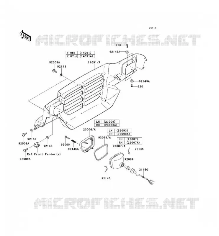 OPTIQUE(S) Kawasaki SSV 620 2008 MULE 3010 4X4  KAF620H8F