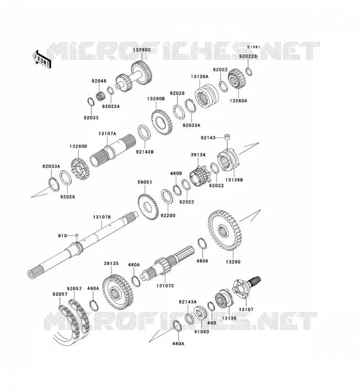 TRANSMISSION Kawasaki SSV 620 2008 MULE 3010 4X4  KAF620H8F