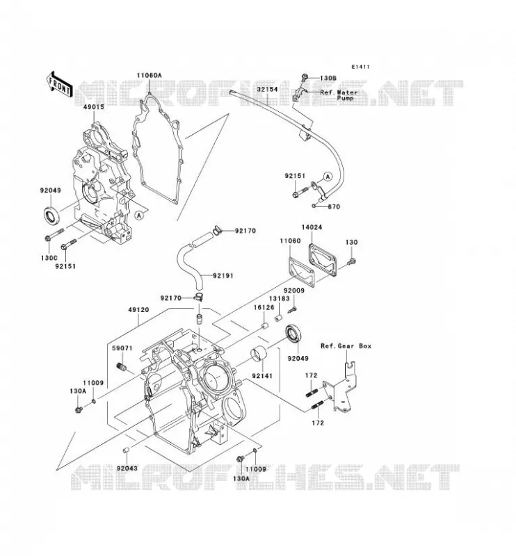 CARTER MOTEUR(S) Kawasaki SSV 620 2005 MULE 3010 TRANS 4X4  KAF620-J1