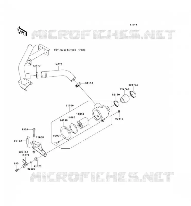 FILTRE A AIR - CONVERTISSEUR Kawasaki SSV 620 2007 MULE 3010 TRANS 4X4  KAF620J7F