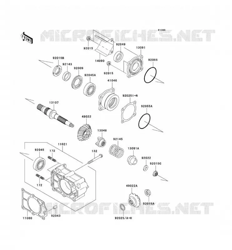 CARDAN Kawasaki SSV 620 2008 MULE 3010 TRANS 4X4  KAF620J8F
