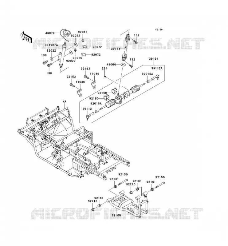 CH&Acirc;SSIS Kawasaki SSV 620 2008 MULE 3010 TRANS 4X4  KAF620J8F