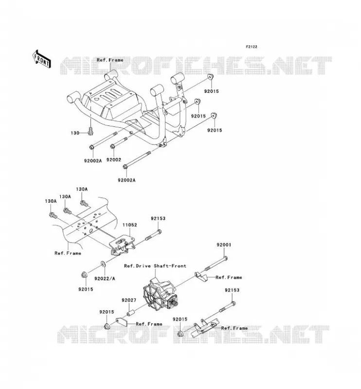 SUPPORT MOTEUR Kawasaki SSV 620 2007 MULE 3010 TRANS 4X4  KAF620K7F