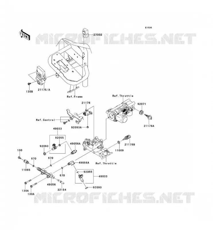 INJECTION CARBURANT Kawasaki SSV 620 2009 MULE 4010 4X4  KAF620M9F