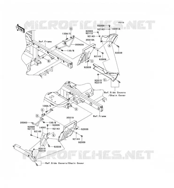 BAVETTE Kawasaki SSV 620 2009 MULE 4010 4X4  KAF620M9F