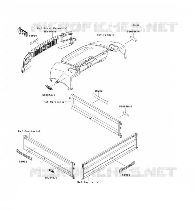 STICKER Kawasaki SSV 620 2010 MULE 4010 4X4  KAF620MAF