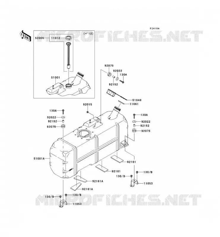 RESERVOIR CARBURANT Kawasaki SSV 620 2012 MULE 4010 4X4  KAF620MCF