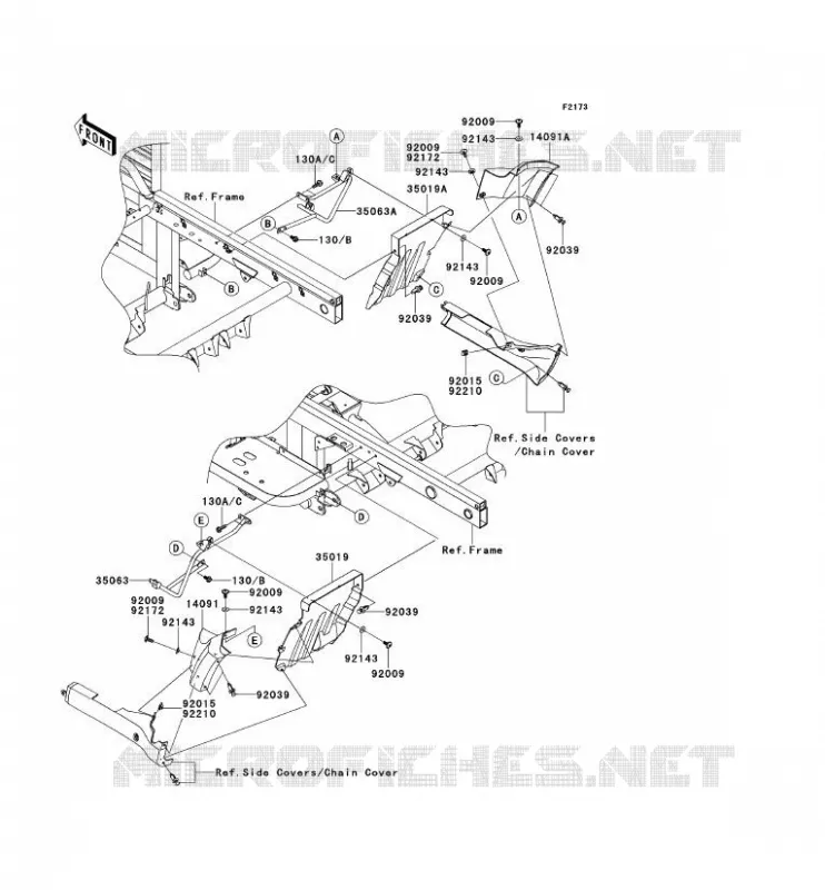 BAVETTE Kawasaki SSV 620 2013 MULE 4010 4X4  KAF620MDF