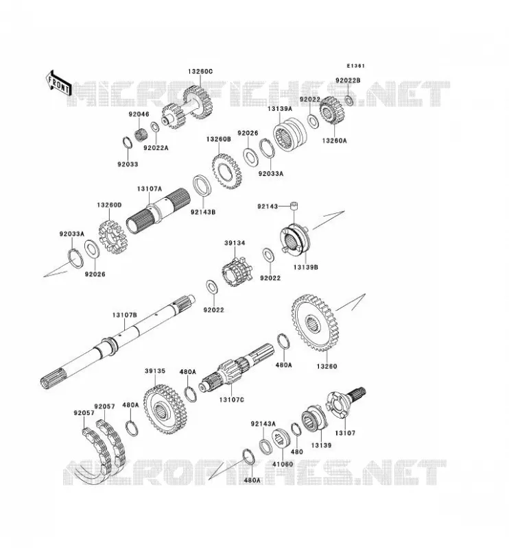 TRANSMISSION Kawasaki SSV 620 2013 MULE 4010 4X4  KAF620MDF