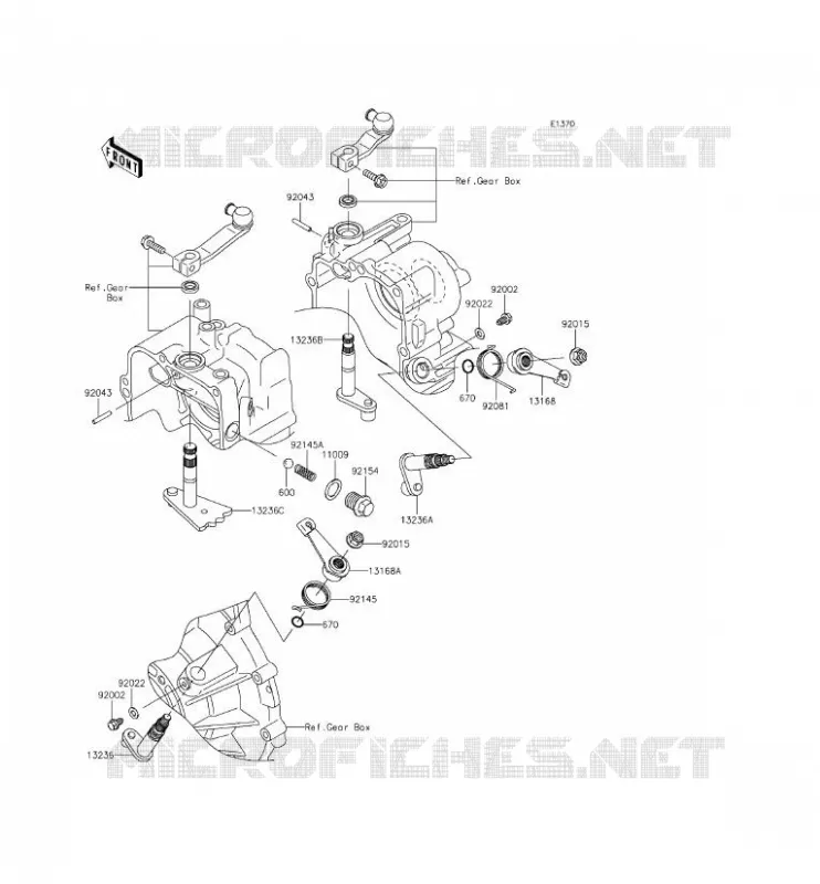 SELECTEUR Kawasaki SSV 620 2014 MULE 4010 4X4  KAF620MEF