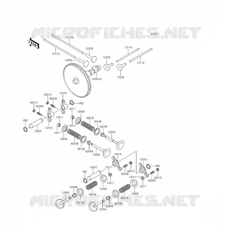 SOUPAPE/ARBRE A CAME Kawasaki SSV 620 2014 MULE 4010 4X4  KAF620MEF