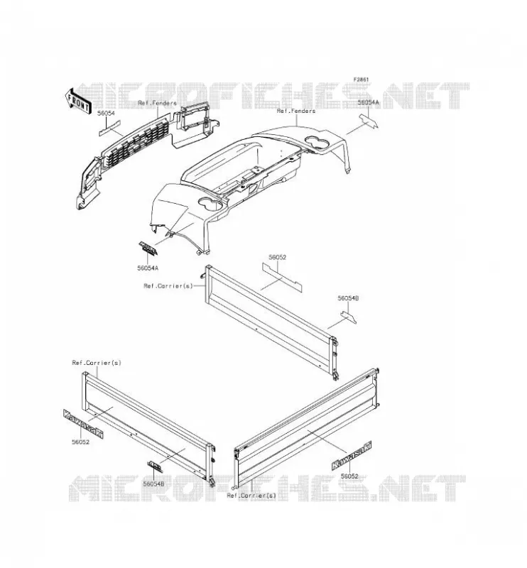 STICKER Kawasaki SSV 620 2014 MULE 4010 4X4  KAF620MEF