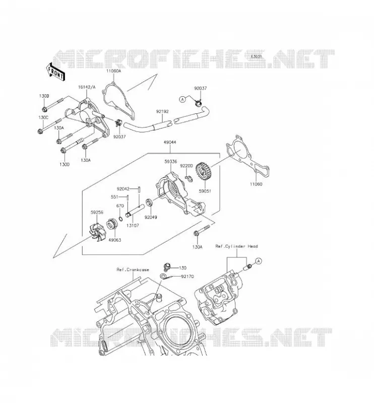 POMPE &Agrave; EAU Kawasaki SSV 620 2015 MULE 4010 4X4  KAF620MFF