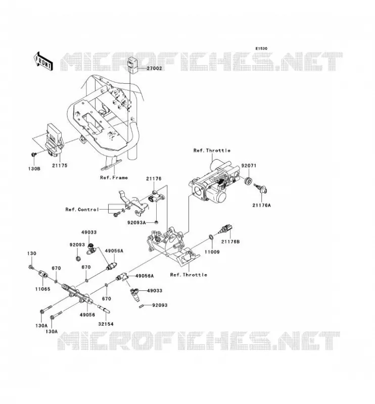 INJECTION CARBURANT Kawasaki SSV 620 2009 MULE 4010 4X4  KAF620N9F