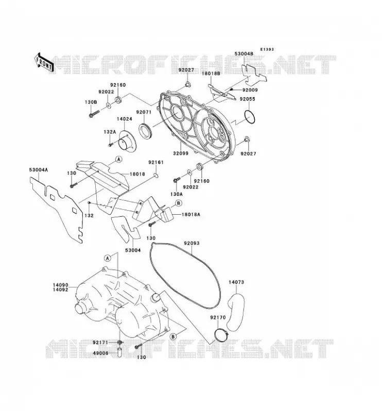 COUVERCLE CONVERTISSEUR Kawasaki SSV 620 2011 MULE 4000  KAF620PBF