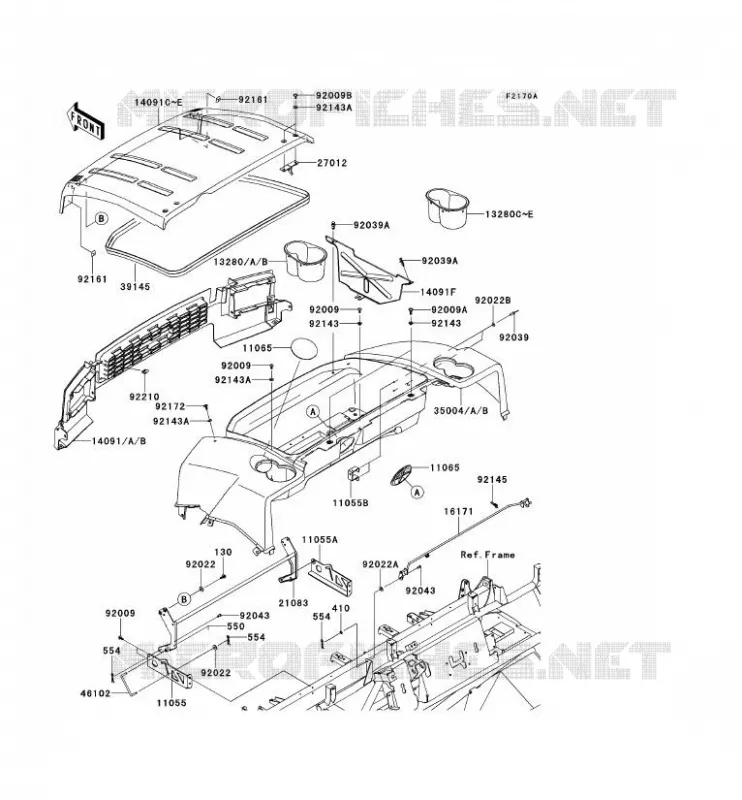 GARDE BOUE Kawasaki SSV 620 2013 MULE 4000  KAF620PDF