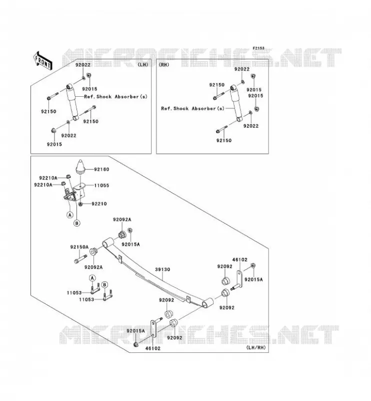 SUSPENSION ARRI&Egrave;RE Kawasaki SSV 620 2013 MULE 4000  KAF620PDF