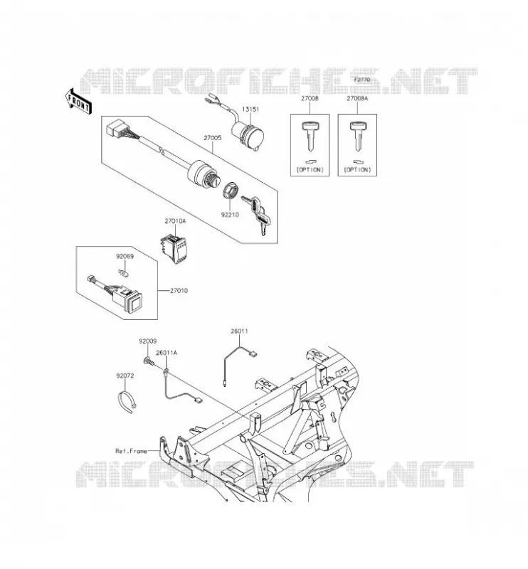 CONTACTEUR Kawasaki SSV 620 2014 MULE 4000  KAF620PEF