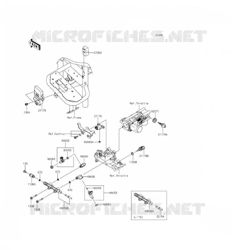 INJECTION CARBURANT Kawasaki SSV 620 2014 MULE 4000  KAF620PEF