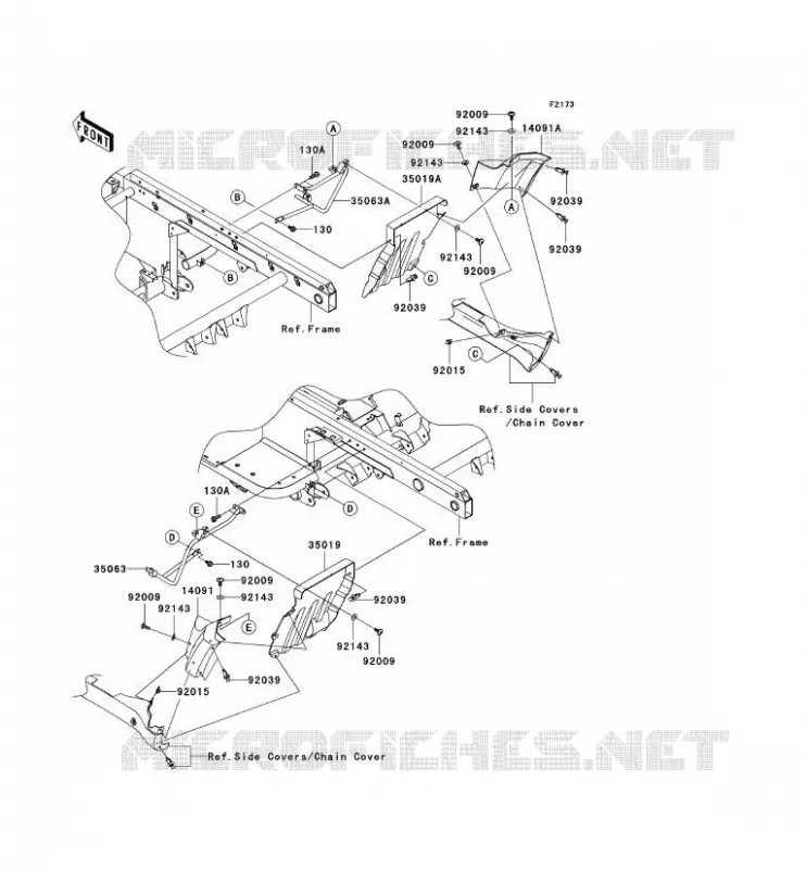 BAVETTE Kawasaki SSV 620 2009 MULE 4010 TRANS 4X4  KAF620R9F