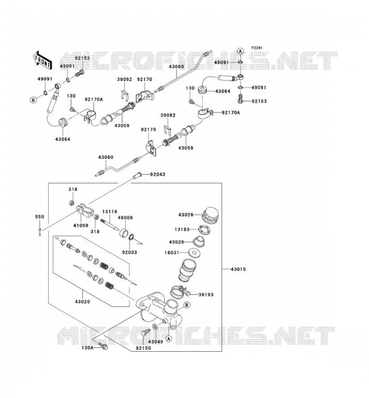 MAiTRE CYLINDRE Kawasaki SSV 620 2009 MULE 4010 TRANS 4X4  KAF620R9F