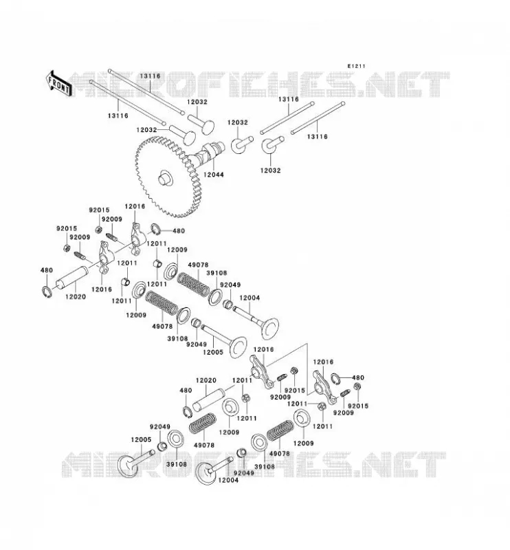 SOUPAPE/ARBRE A CAME Kawasaki SSV 620 2009 MULE 4010 TRANS 4X4  KAF620R9F