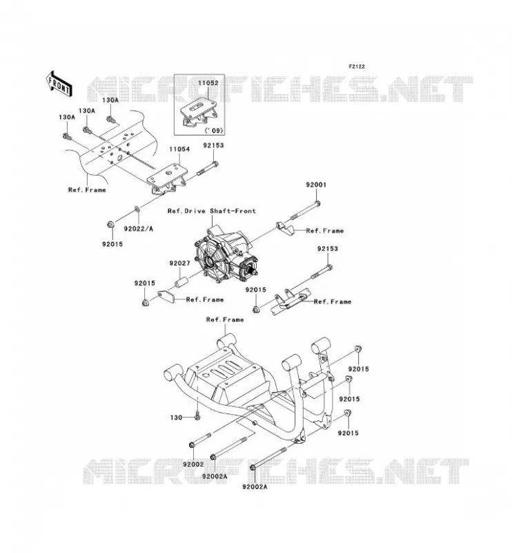 SUPPORT MOTEUR Kawasaki SSV 620 2009 MULE 4010 TRANS 4X4  KAF620R9F